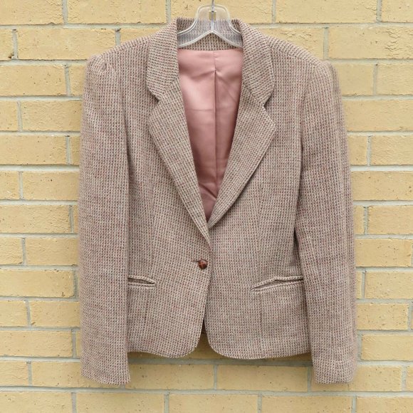 Crazy Horse Wool w/ Lining Tweed Blazer size 13/14 - used - Picture 1 of 2